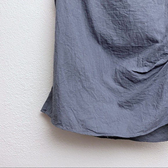 Grade & Gather Boutique Sleeveless Asymmetrical Linen Blend Bow Wrap Top - Picture 8 of 10